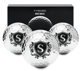 CybGene golf balls with a silver finish for a premium on-course look