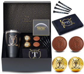 CybGene tumbler with gold-foil initials for premium on-the-go hydration.