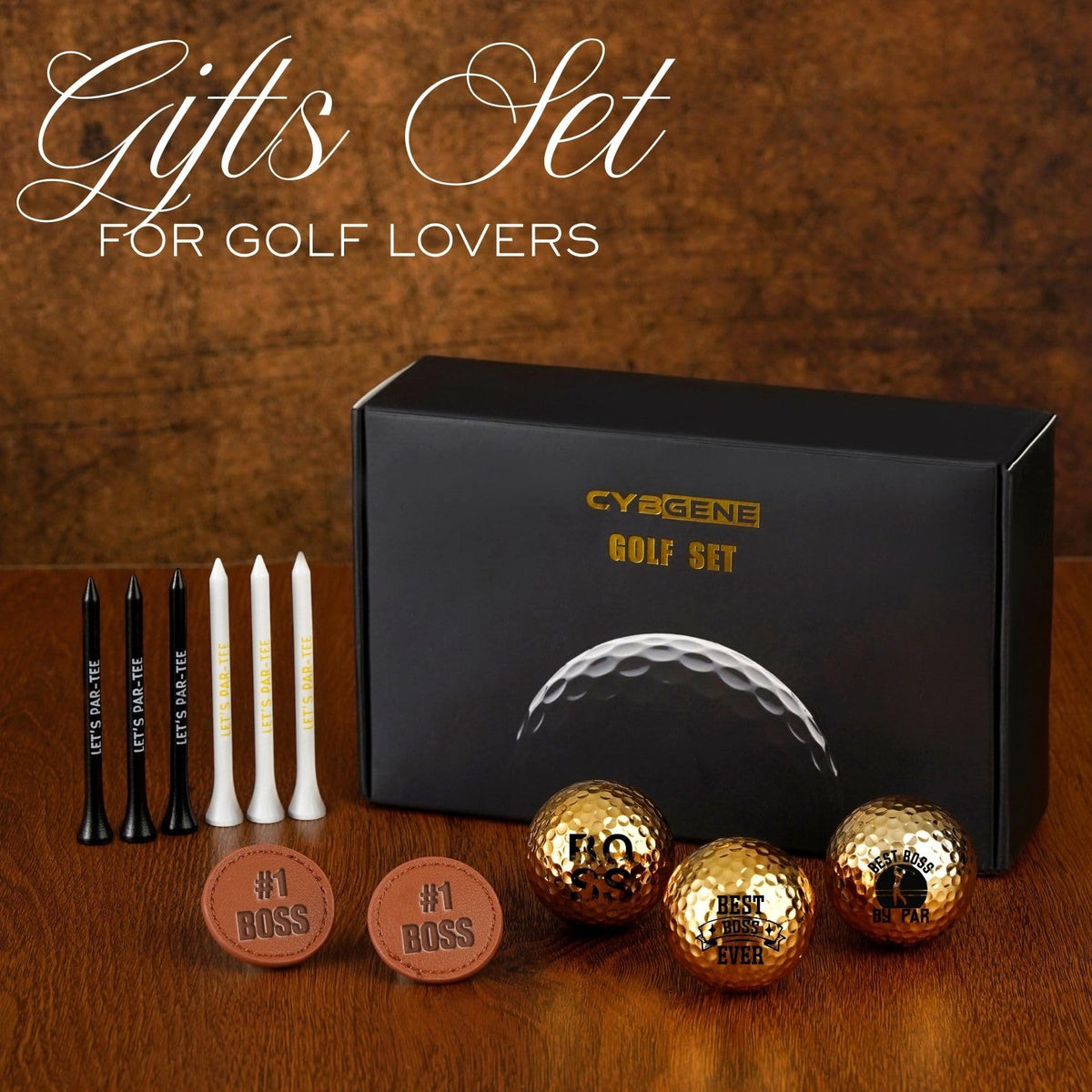 CybGene golf set unboxing visuals highlighting quality.
