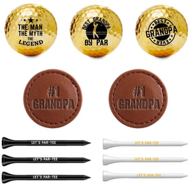 CybGene grandpa golf balls with multiple designs for a personalized round