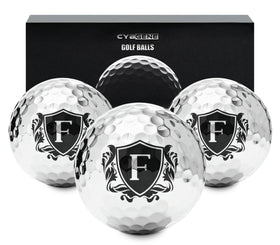 CybGene personalized silver golf ball with initials for a refined on-course look.