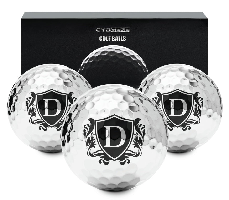 CybGene personalized golf balls with a silver design for standout style.