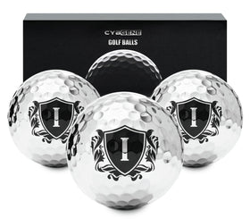 CybGene personalized golf balls with silver design for on-course style.