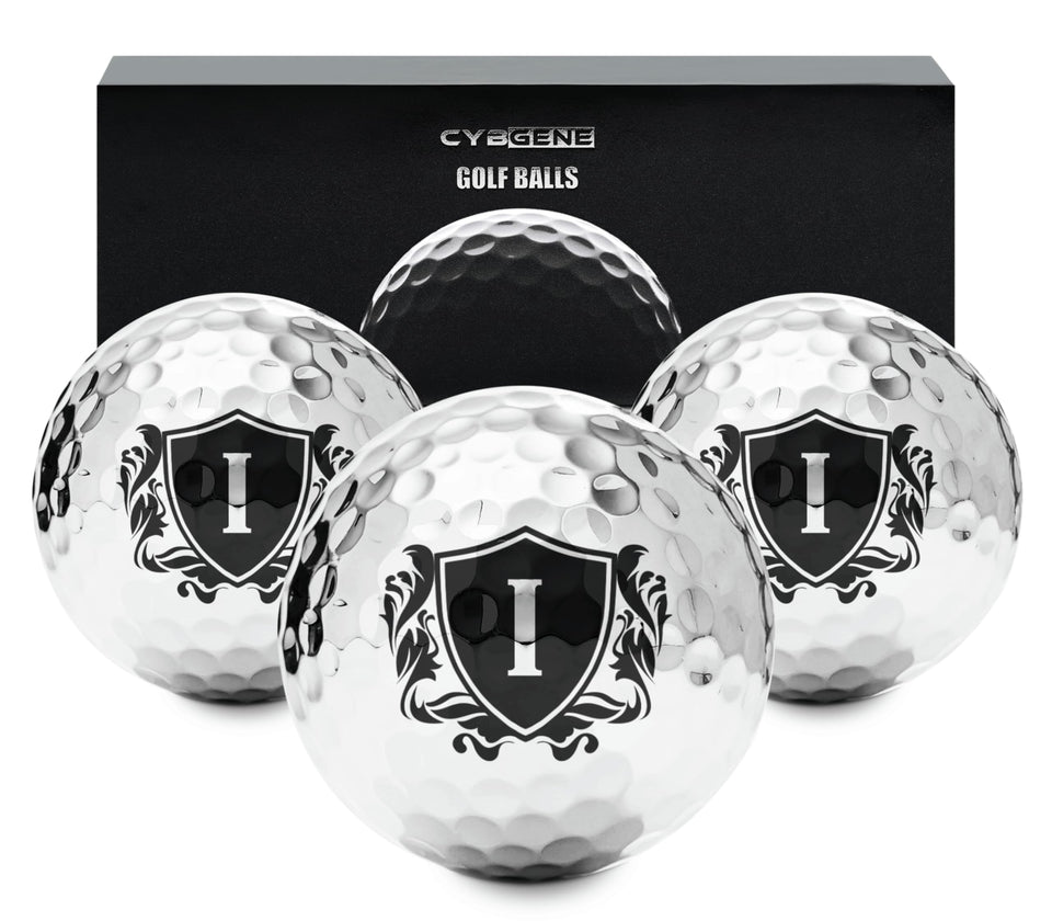 CybGene personalized golf balls with silver design for on-course style.