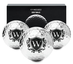 CybGene personalized golf ball with a silver finish stands out and aids easy ball identification.