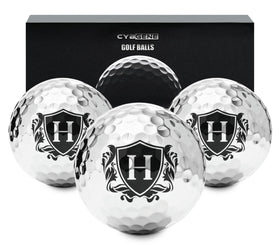 CybGene personalized golf balls with radiant silver outer finish for on-course visibility
