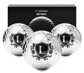 CybGene personalized silver golf balls with initials for a distinctive look on the course.