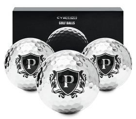 CybGene personalized silver golf balls with initials for a standout on-course look.