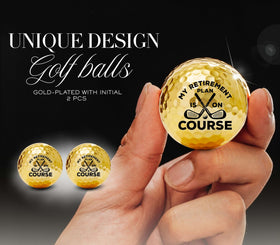 CybGene retirement gift set golf balls featuring a gold-plated finish for standout style.
