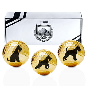 CybGene Schnauzer golf ball set design-a improves on-course visibility.