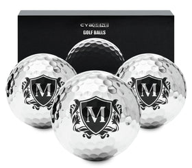 CybGene silver design golf ball adds elegant flair on the course.