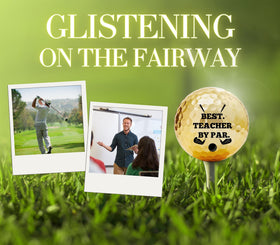 CybGene golf balls with gold pattern show premium finish on the course.