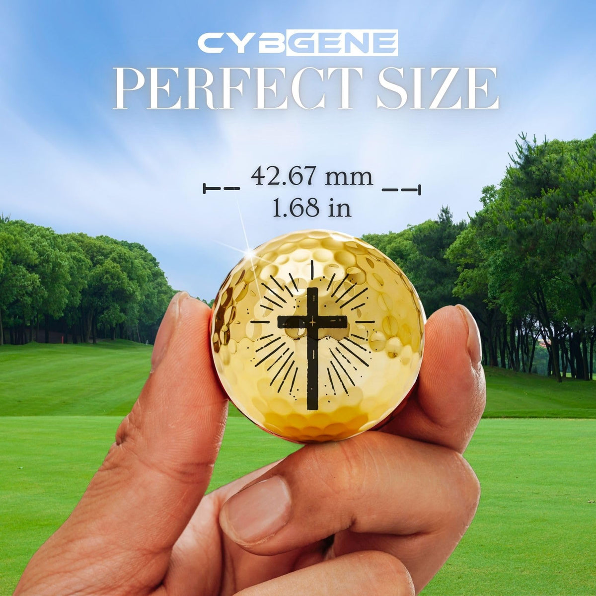 CybGene two-layer construction golf balls for durable on-course performance
