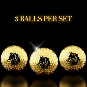 CybGene Wolf Gifts golf ball design 3 durable wolf-themed print close-up