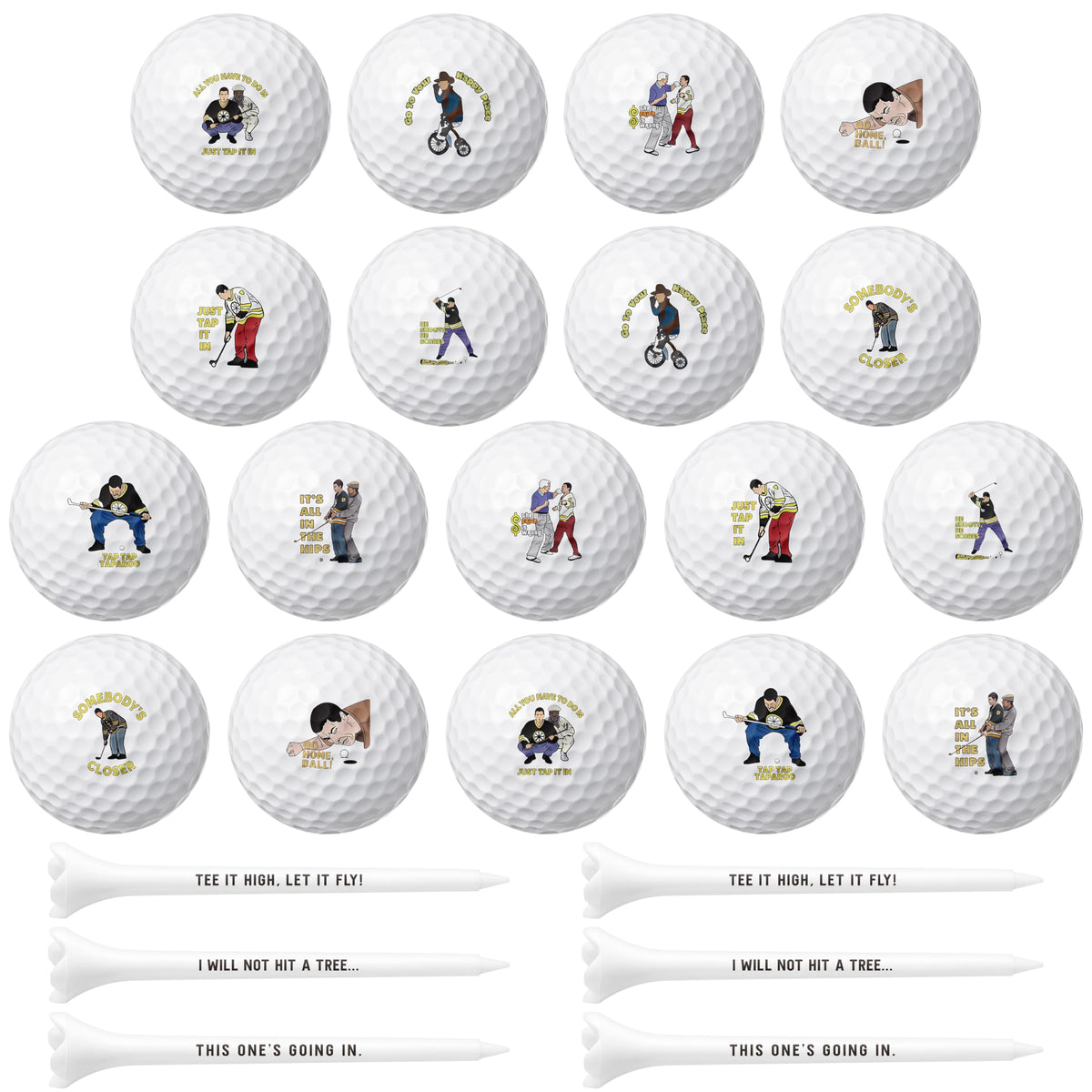 CYjorkbgg funny golf balls closeup printed for playful on-course practice.