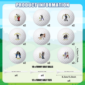 CYjorkbgg funny golf balls on green ideal for lighthearted rounds.