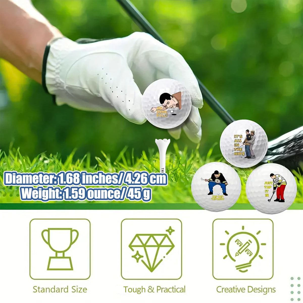 CYjorkbgg funny golf tees 12-count ready for cheerful tee-offs.