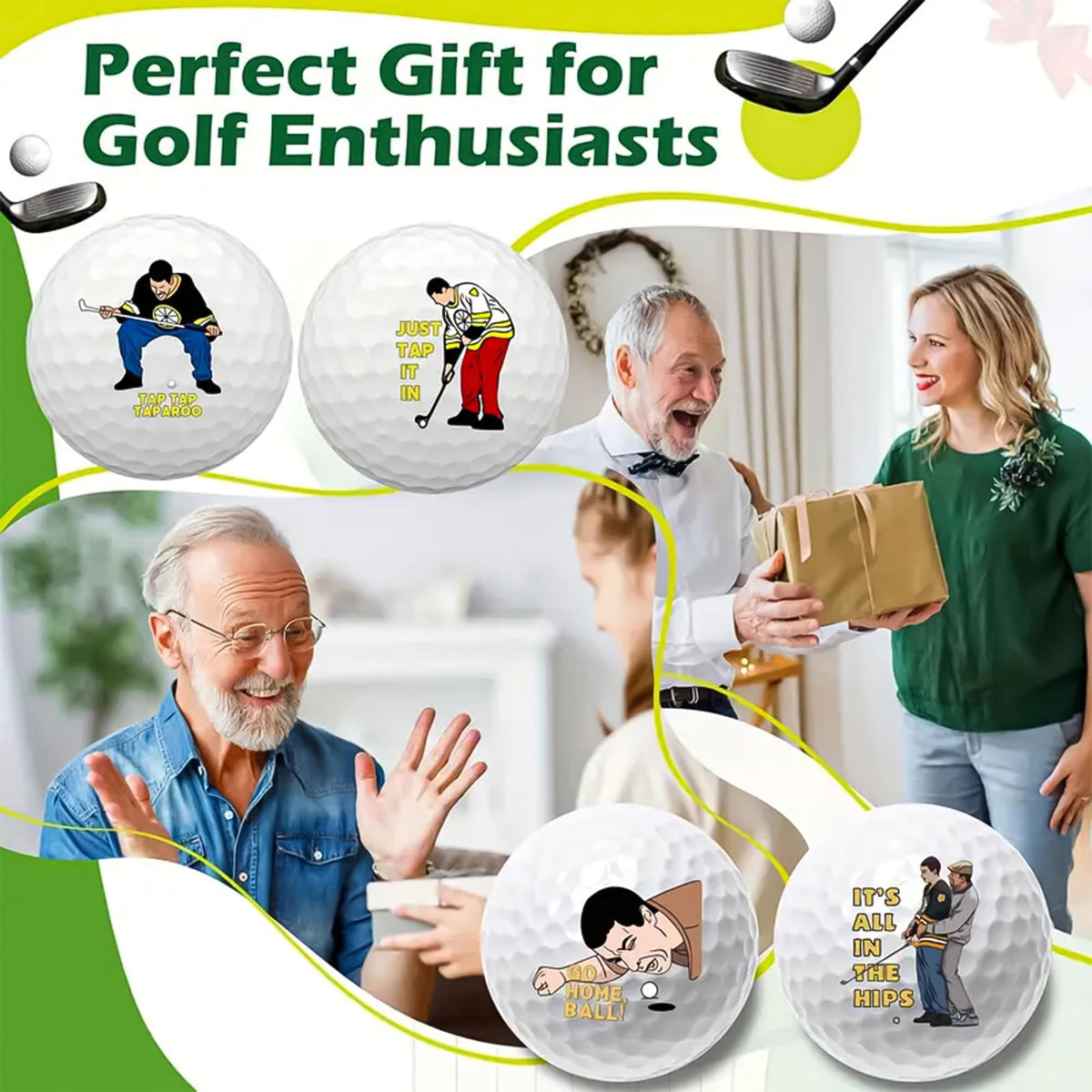 CYjorkbgg humorous text golf ball designs for gifting appeal