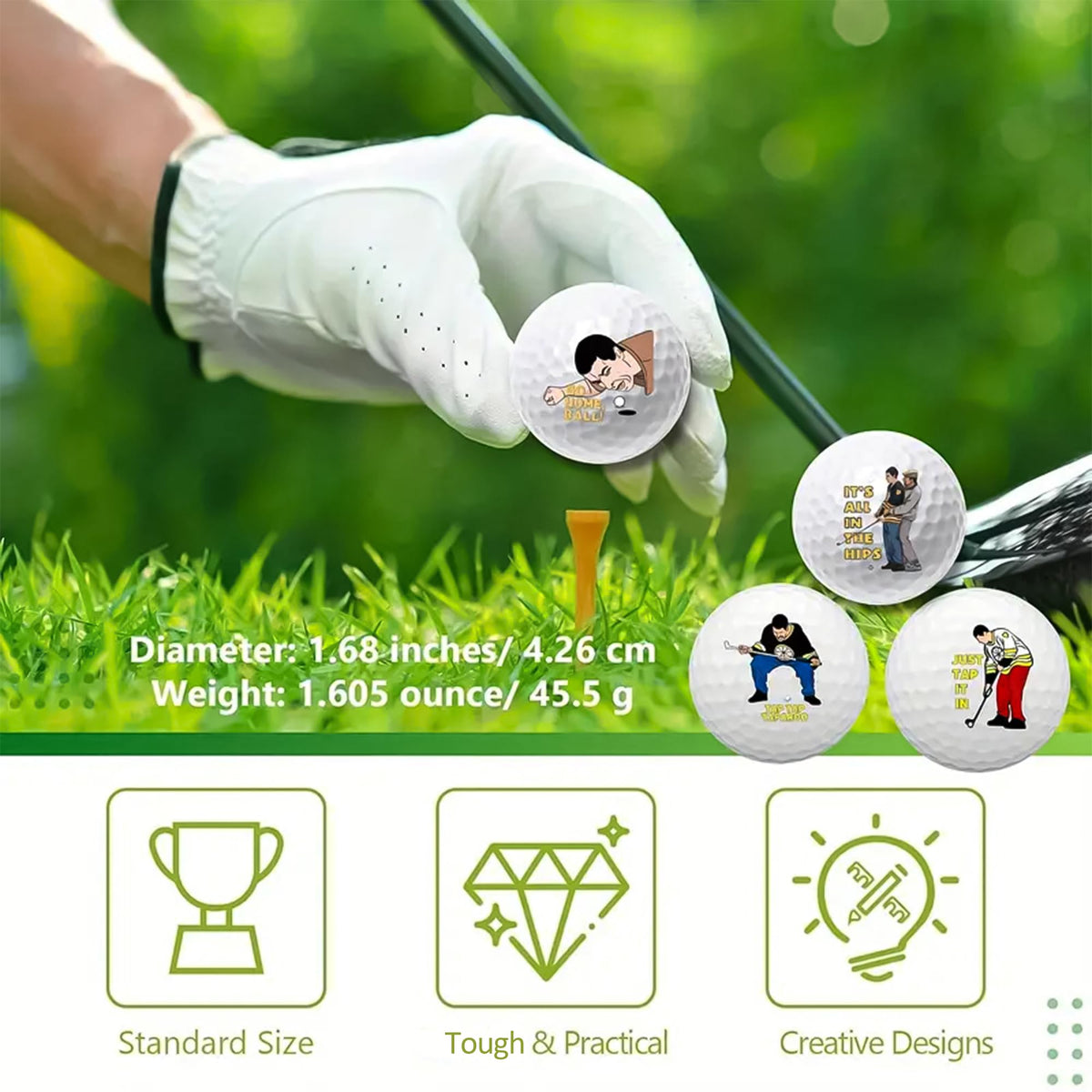 CYjorkbgg unique novelty golf ball graphics for stand-out rounds