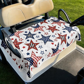 Cylanta American flag seat cover in microfiber offers universal fit and anti-slip comfort.