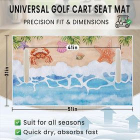 Cylanta easy install golf cart seat cover fitting armrest openings without tools