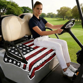 Cylanta easy install seat cover with armrest holes fits Yamaha EZGO and more.