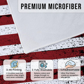 Cylanta patriotic golf cart accessory doubles as a cozy blanket on cool days.