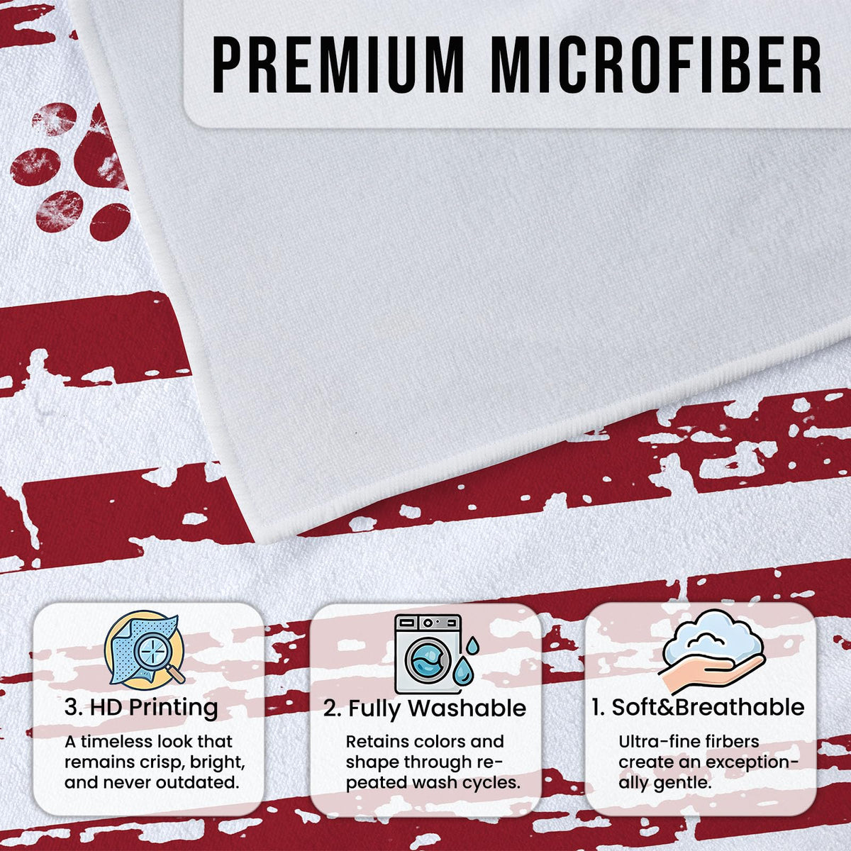 Cylanta patriotic seat cover shown as warm blanket option for cool days.