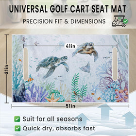 Cylanta Ray design seat cover adds ocean vibe while guarding against wear.