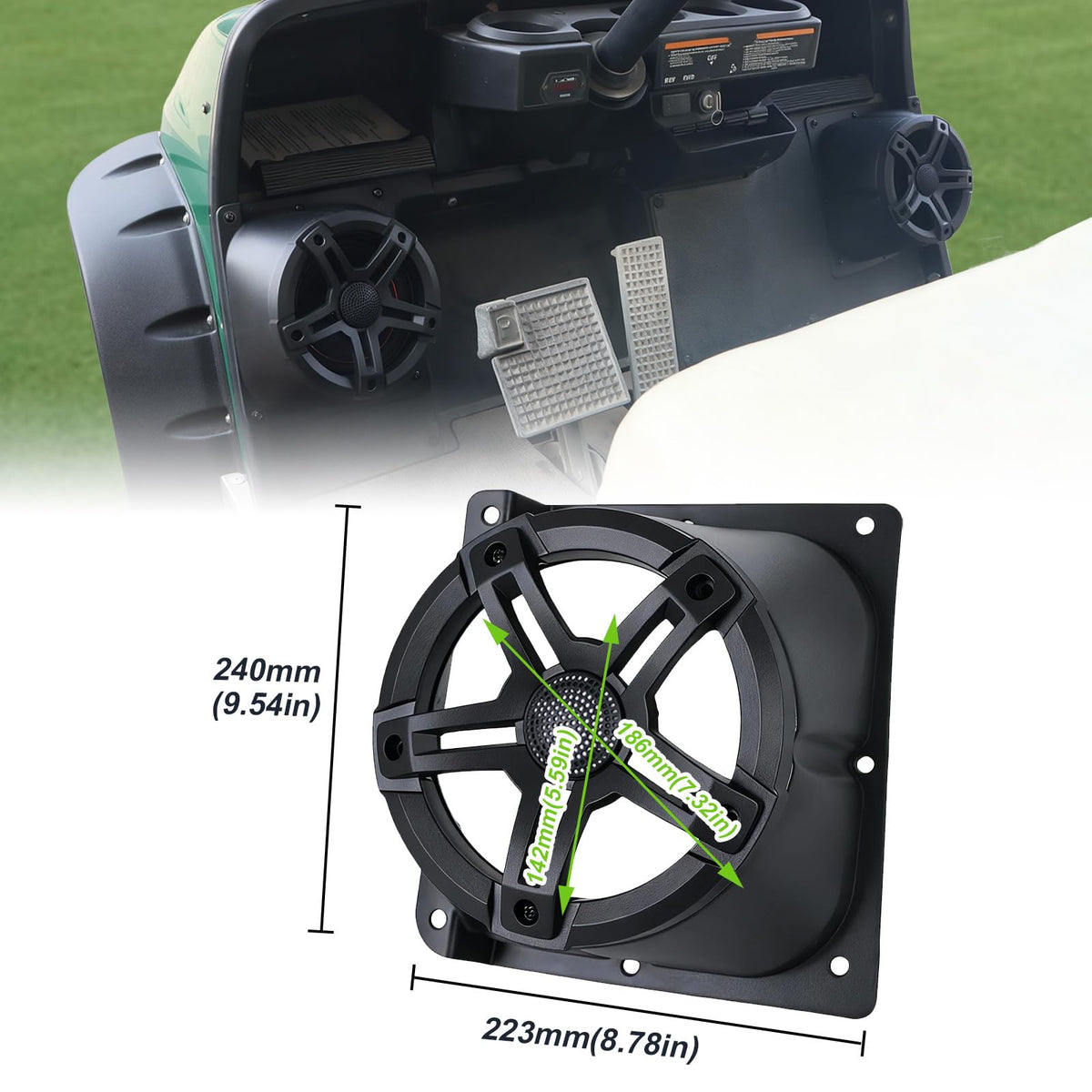 CYOOYC two-pack under-dash pods enable modular, clean golf cart setup