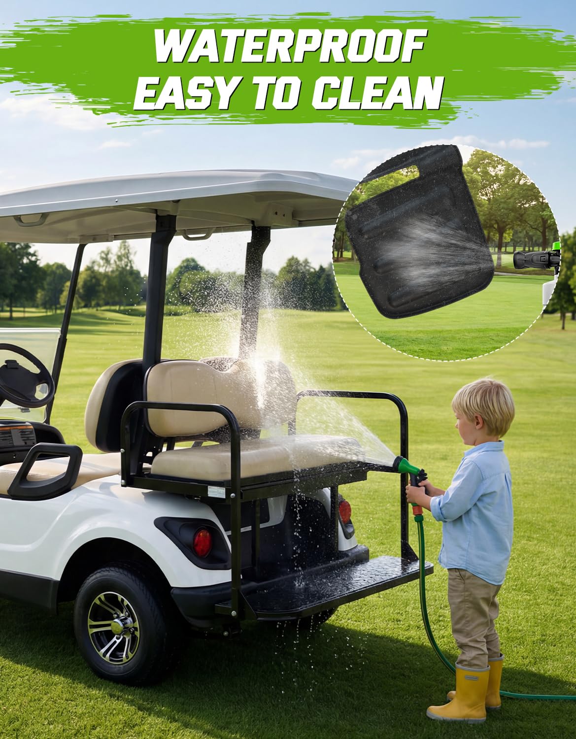 CYOOYC All-Weather TPE Material stands up to heat, cold, and UV exposure in rugged carts.
