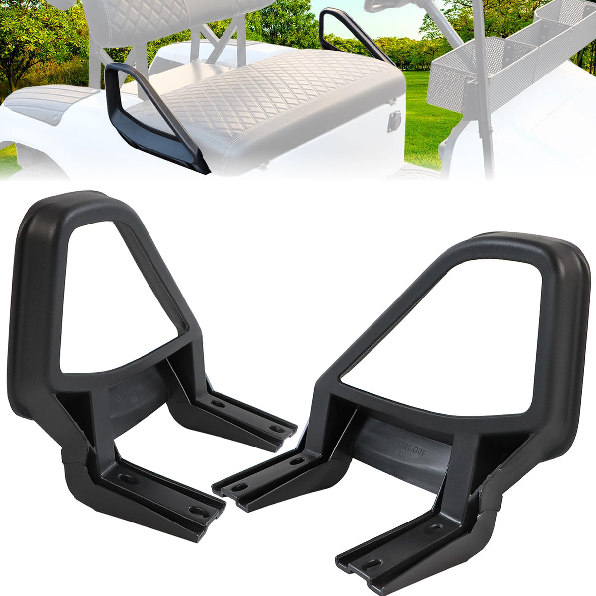CYOOYC arm rest hip restraint for EZGO TXT, driver side, enhances seat security.