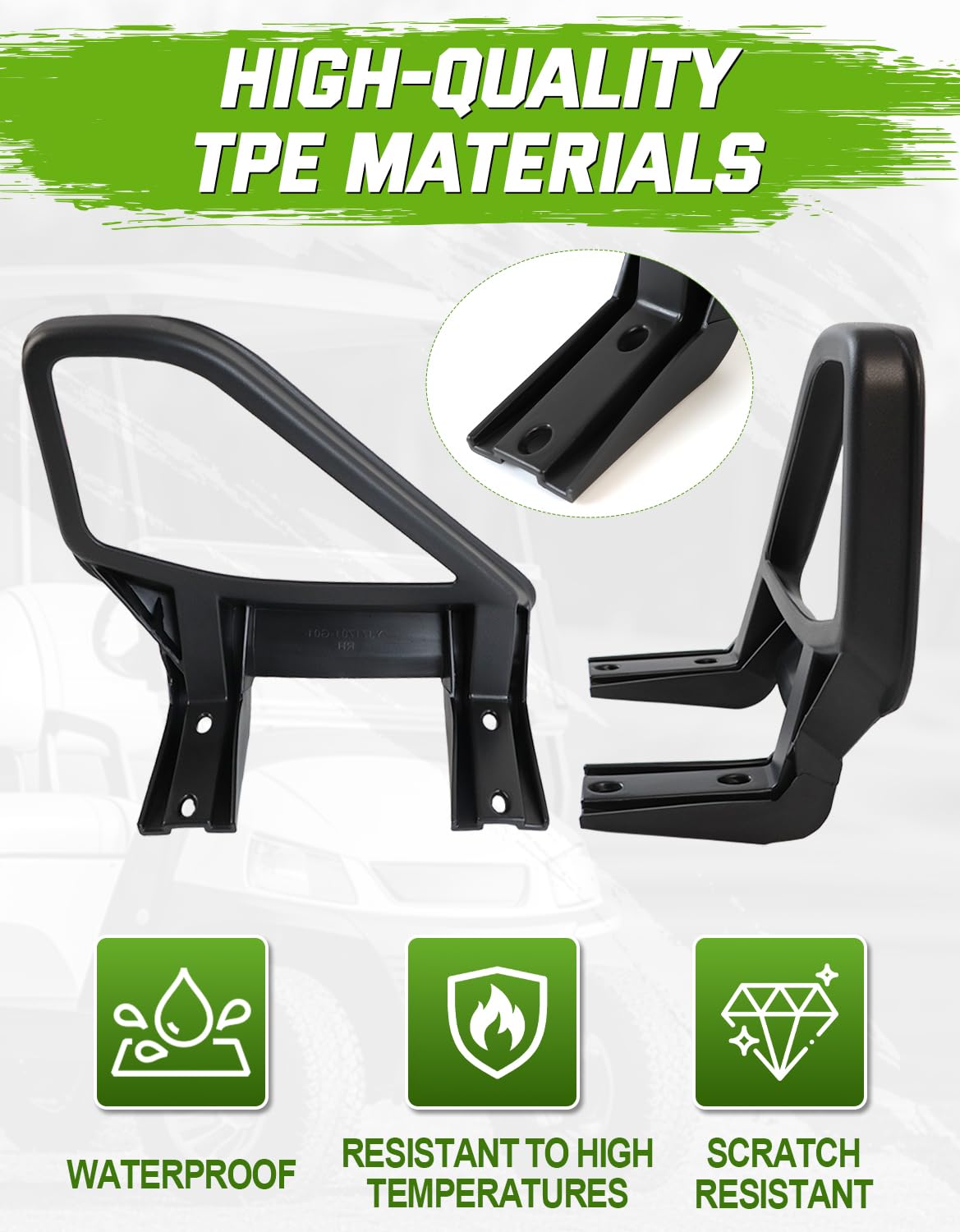 CYOOYC arm rest kit with mounting screws, quick bolt-on installation.