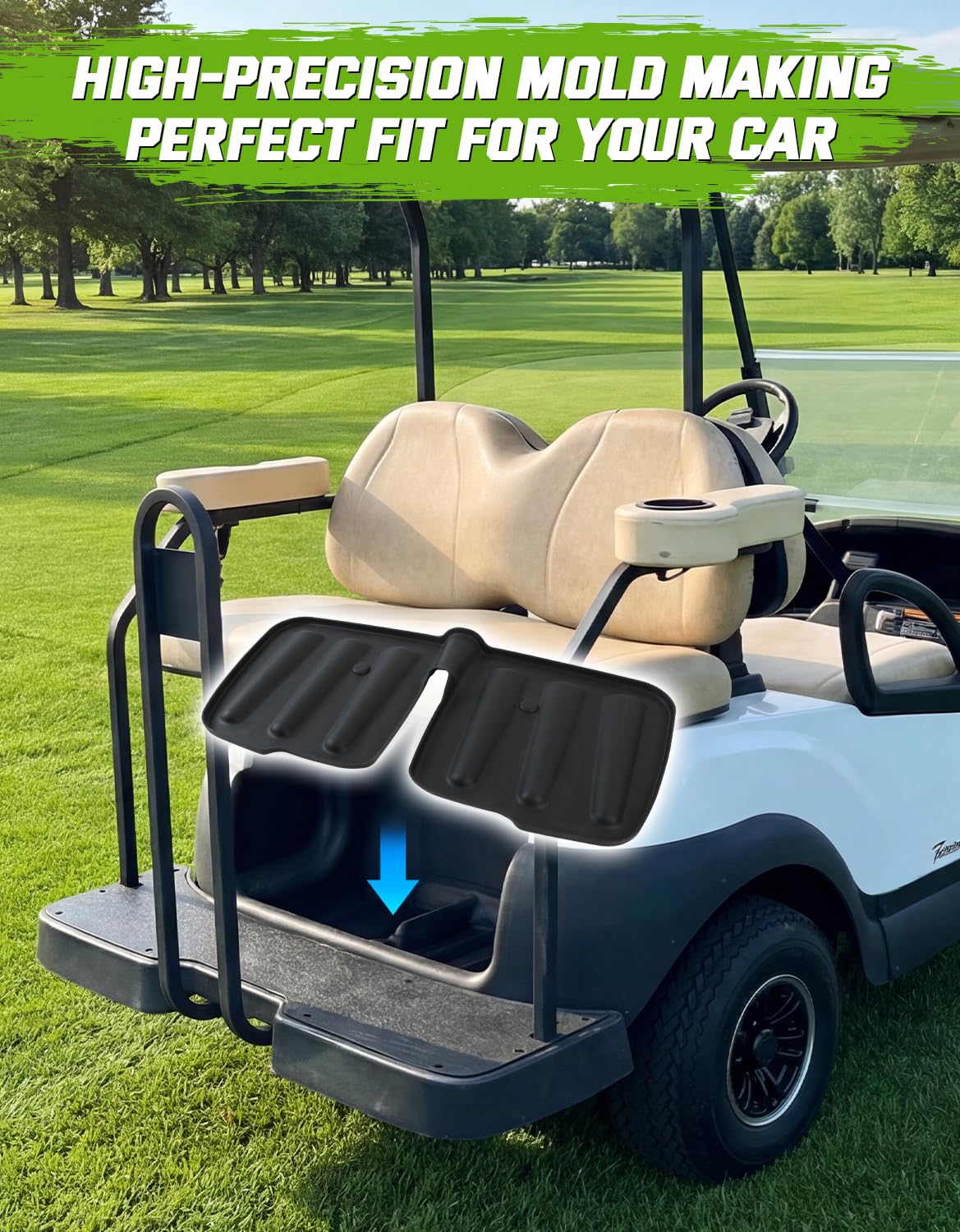CYOOYC Bag Well Mat for Club Car Atlas shields rear storage from weather and grime.