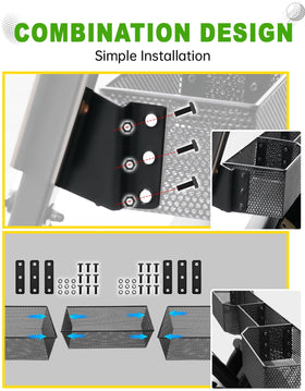 CYOOYC compartmentalized storage to organize phones, glasses, and beverages.