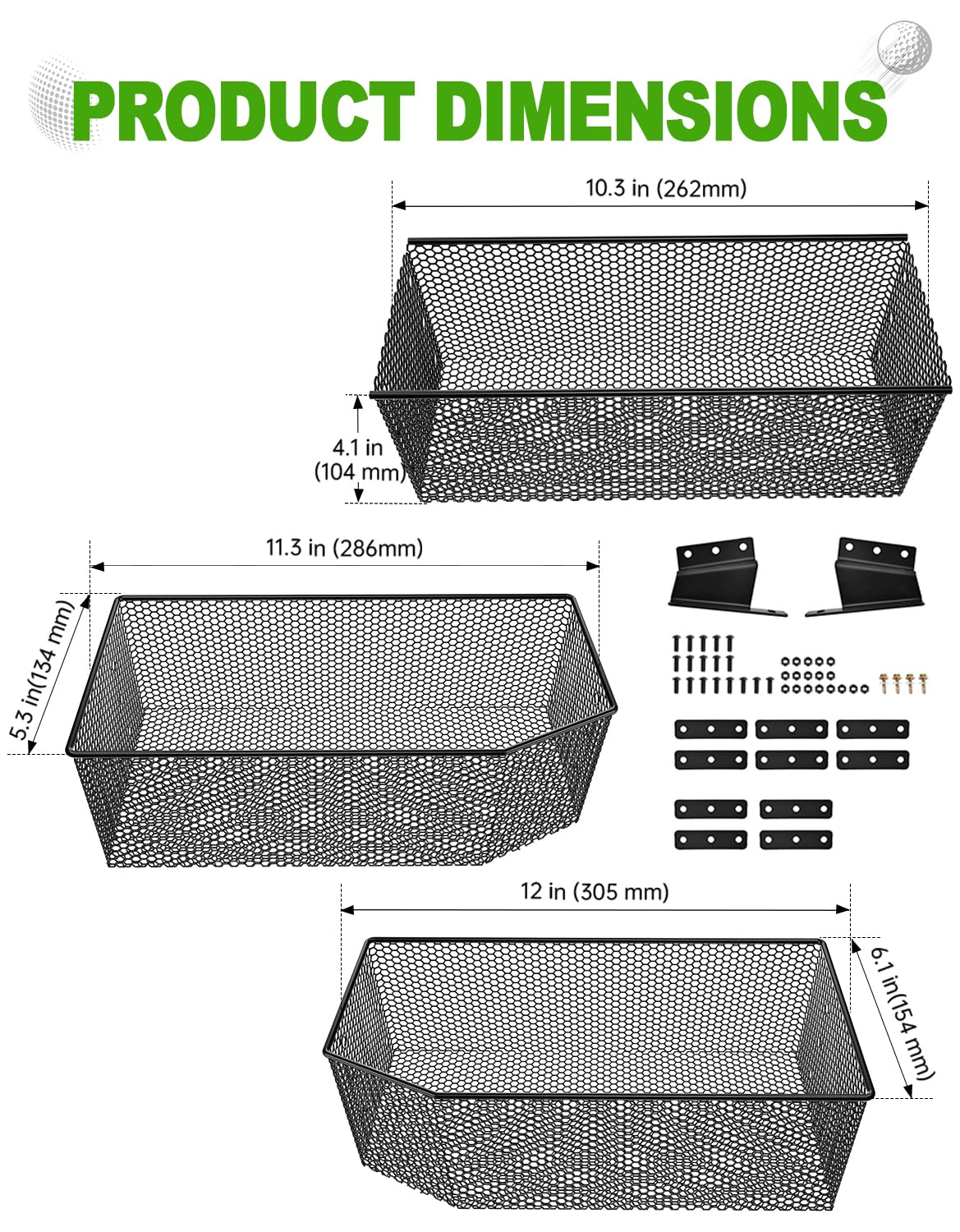 CYOOYC easy installation and quick access with rugged, reliable front basket.