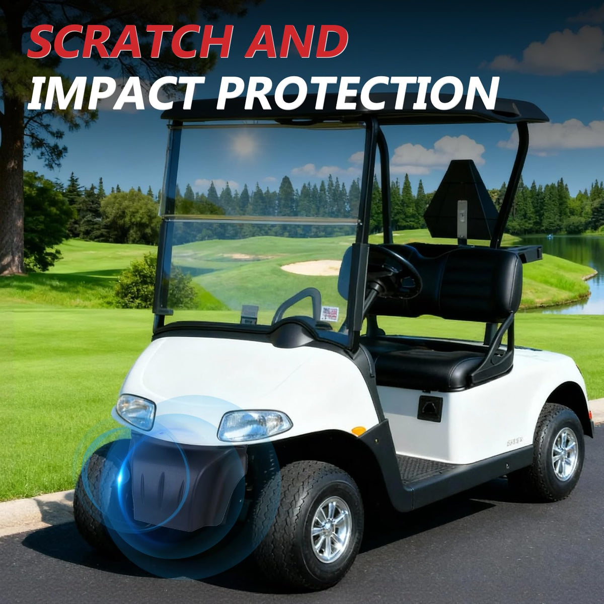 CYOOYC rugged bumper guards EZGO RXV front in off-road use