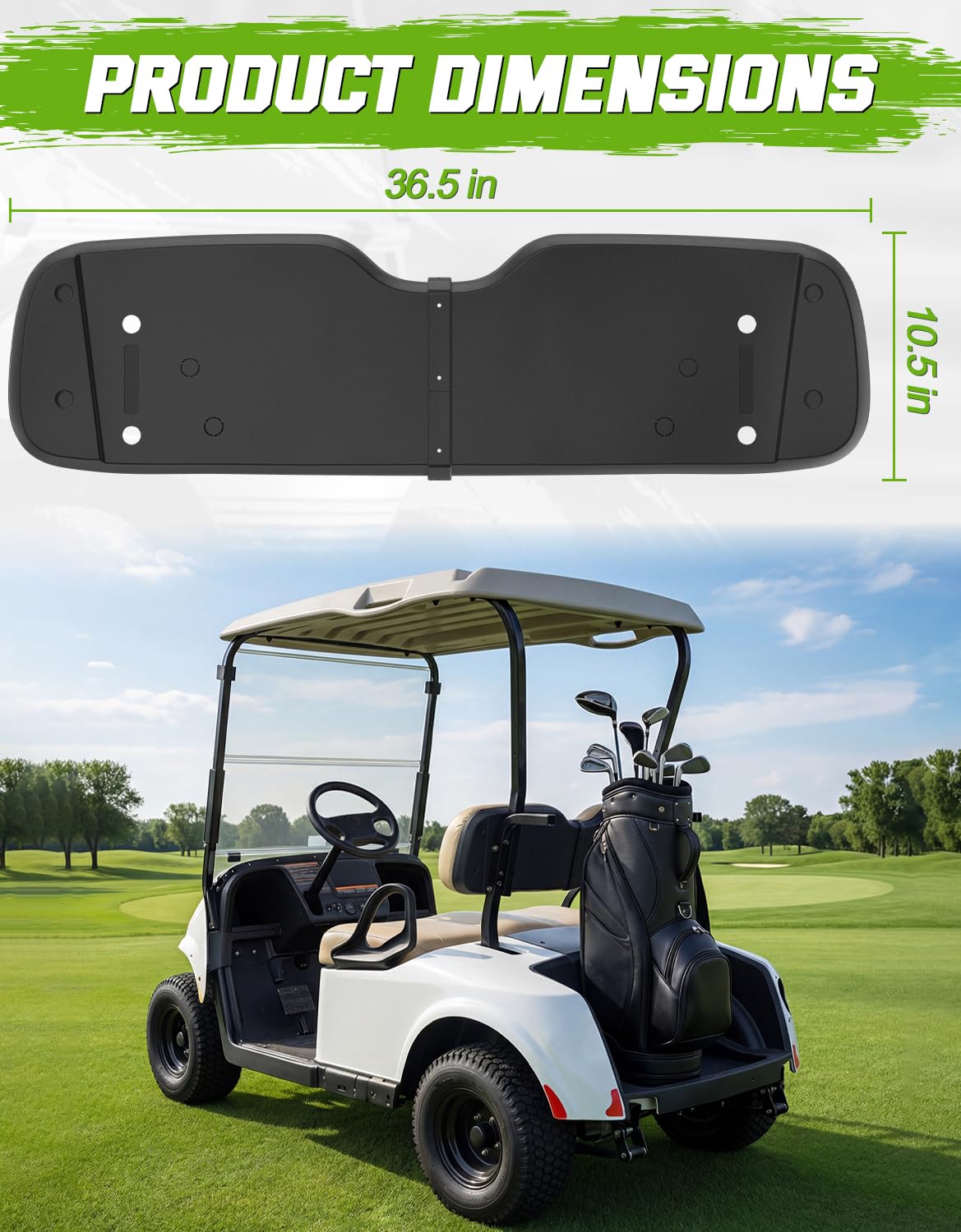 CYOOYC EZGO Valor 2025 weather-ready shell protects the rear seat during daily rides.