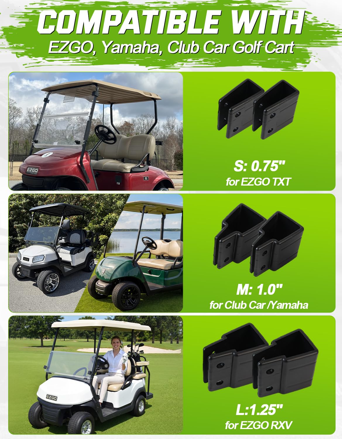 CYOOYC fast no-drill install clamps simplify mounting on square tubes.