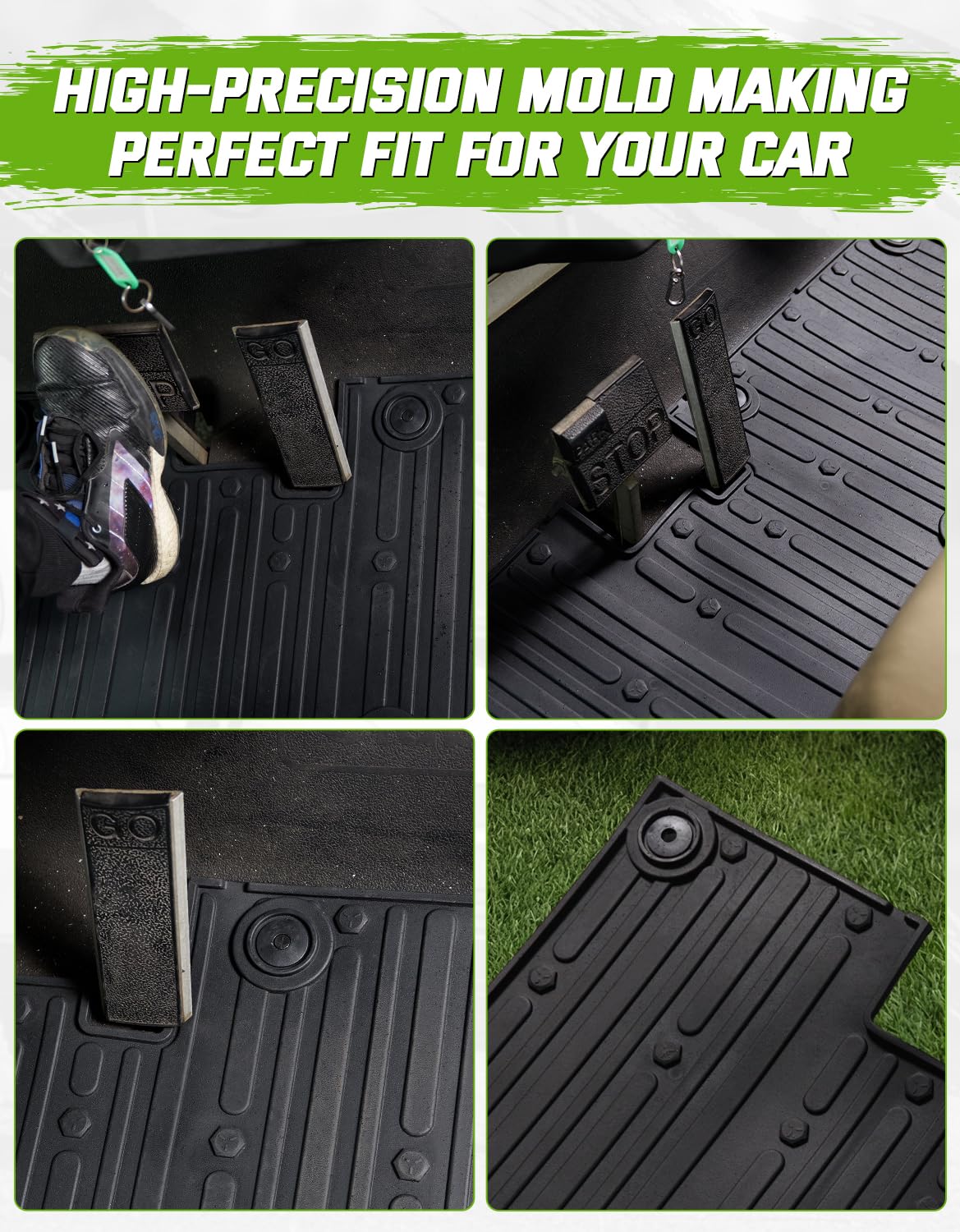 CYOOYC heavy-duty 6mm rubber resists cracking and wear over time.