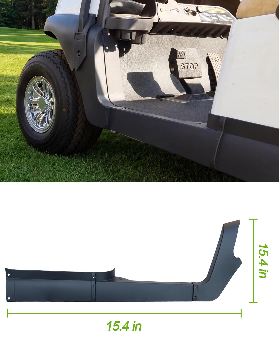 CYOOYC installed in a golf cart ensuring secure floor mat alignment