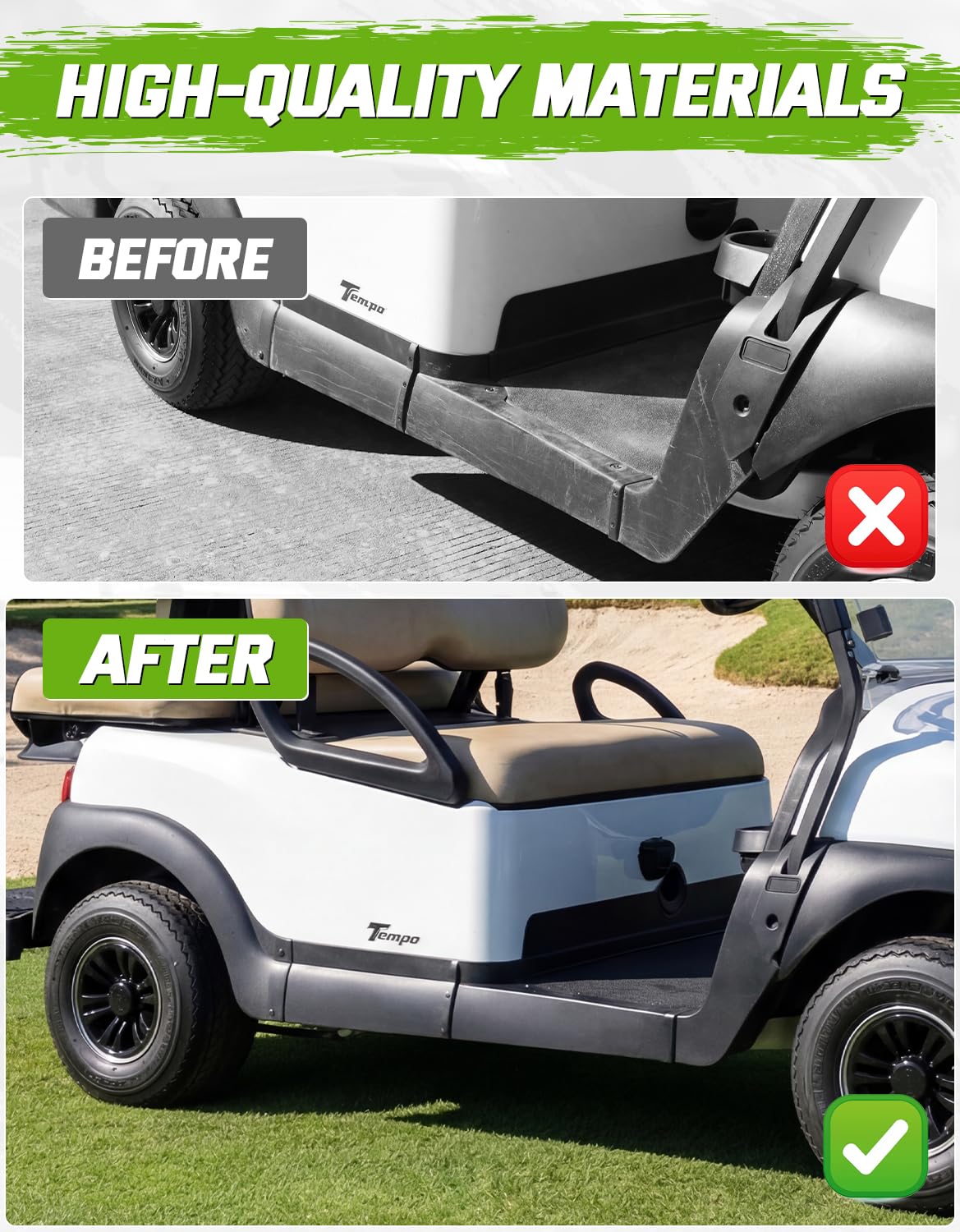CYOOYC floor mat retainer right panel for a clean edge