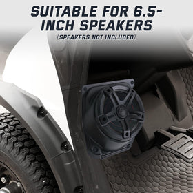 CYOOYC front dashboard mount brackets for 6.5-inch speakers on Valor 2025.