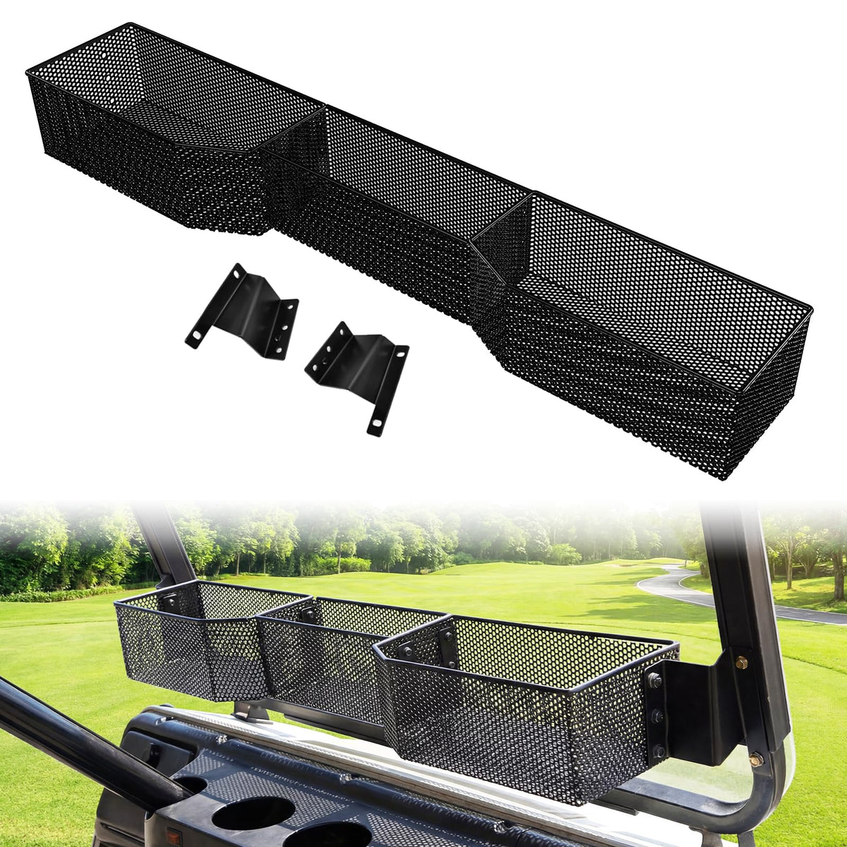 CYOOYC front inner basket for Club Car DS 2001+ keeps keys and water organized.