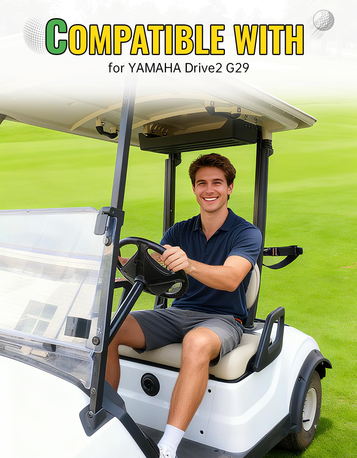 CYOOYC overhead storage keeps golf balls and gloves within reach.