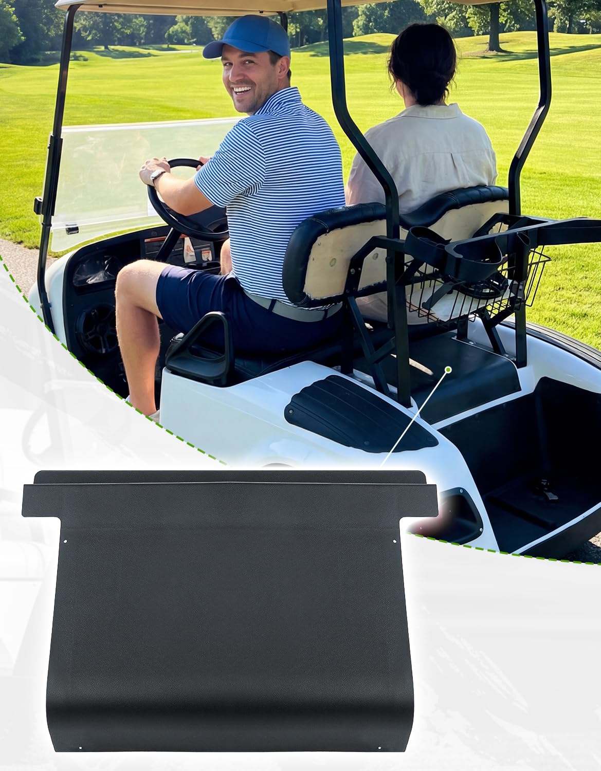 CYOOYC high-impact material protects EZGO cart motor area from debris
