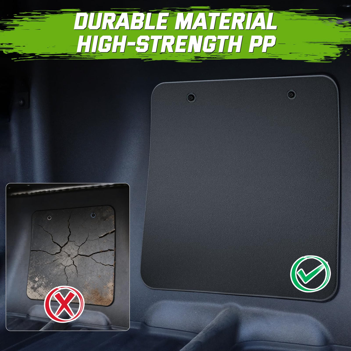 CYOOYC weather-resistant PP plastic withstands sun, rain, and rough trails.