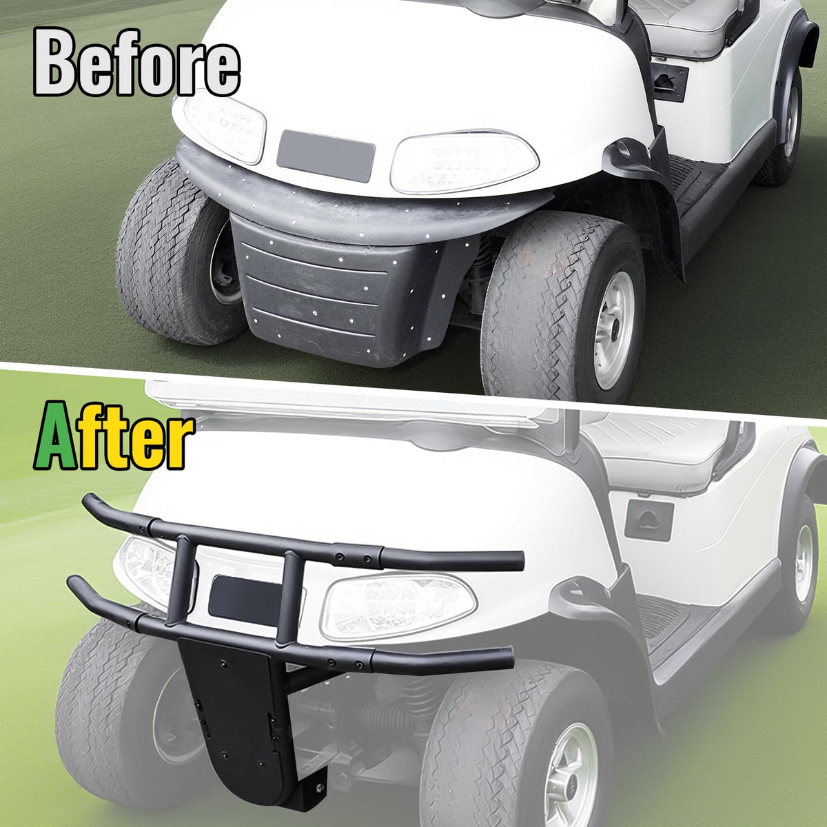 CYOOYC heavy-duty front bumper enhances durability against debris and impacts during daily rides