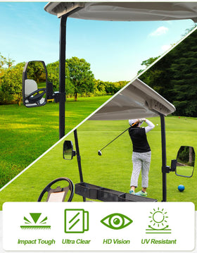 CYOOYC rearview mirror enhances trail and parking visibility for easier maneuvering.