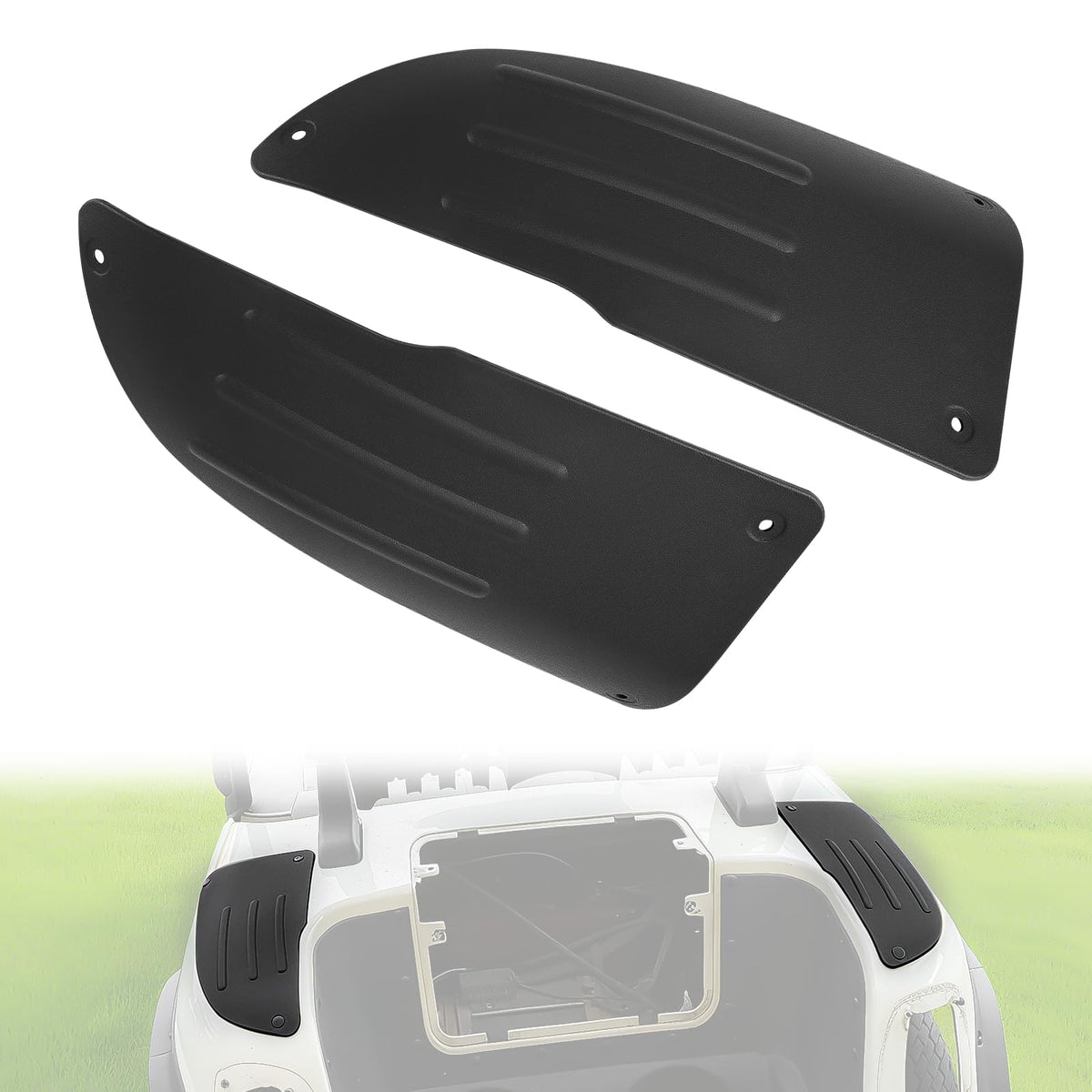 CYOOYC scuff guard on driver-side EZGO RXV 2008–2015 protects rear body from scuffs